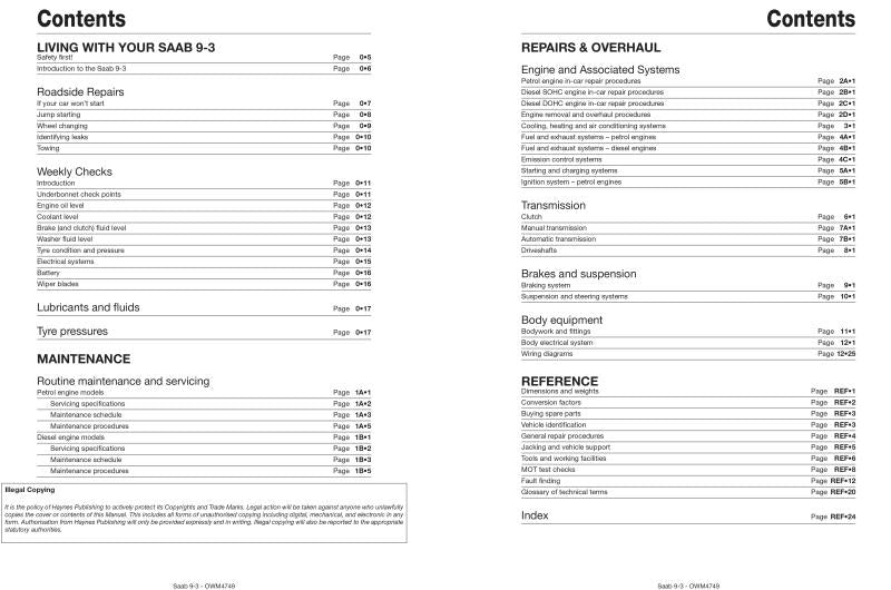 Sample page from a Haynes repair manual