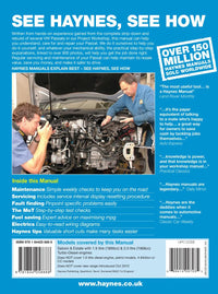 Back cover of a Haynes repair manual