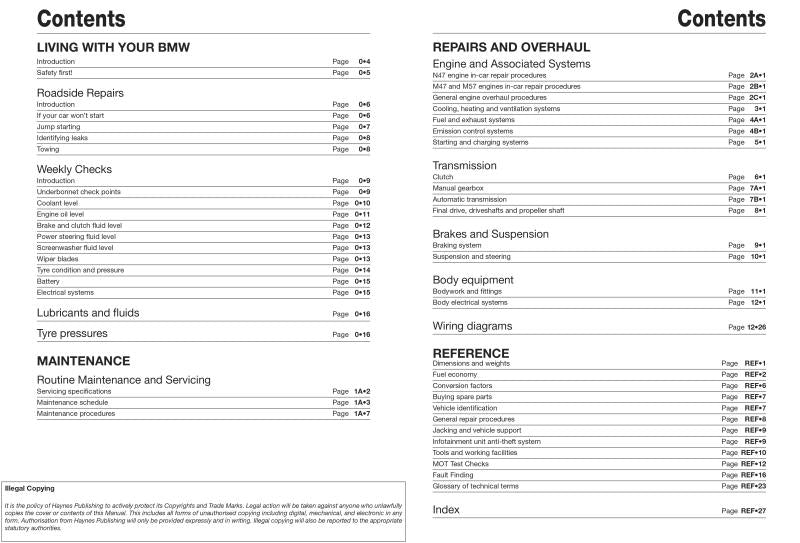 Sample page from a Haynes repair manual