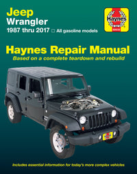 Jeep Wrangler 4-cyl & 6-cyl Gas Engine, 2WD & 4WD (87-17) Haynes Repair Manual