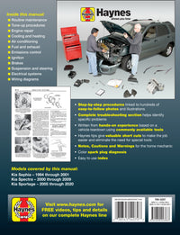 Back cover of a Haynes repair manual