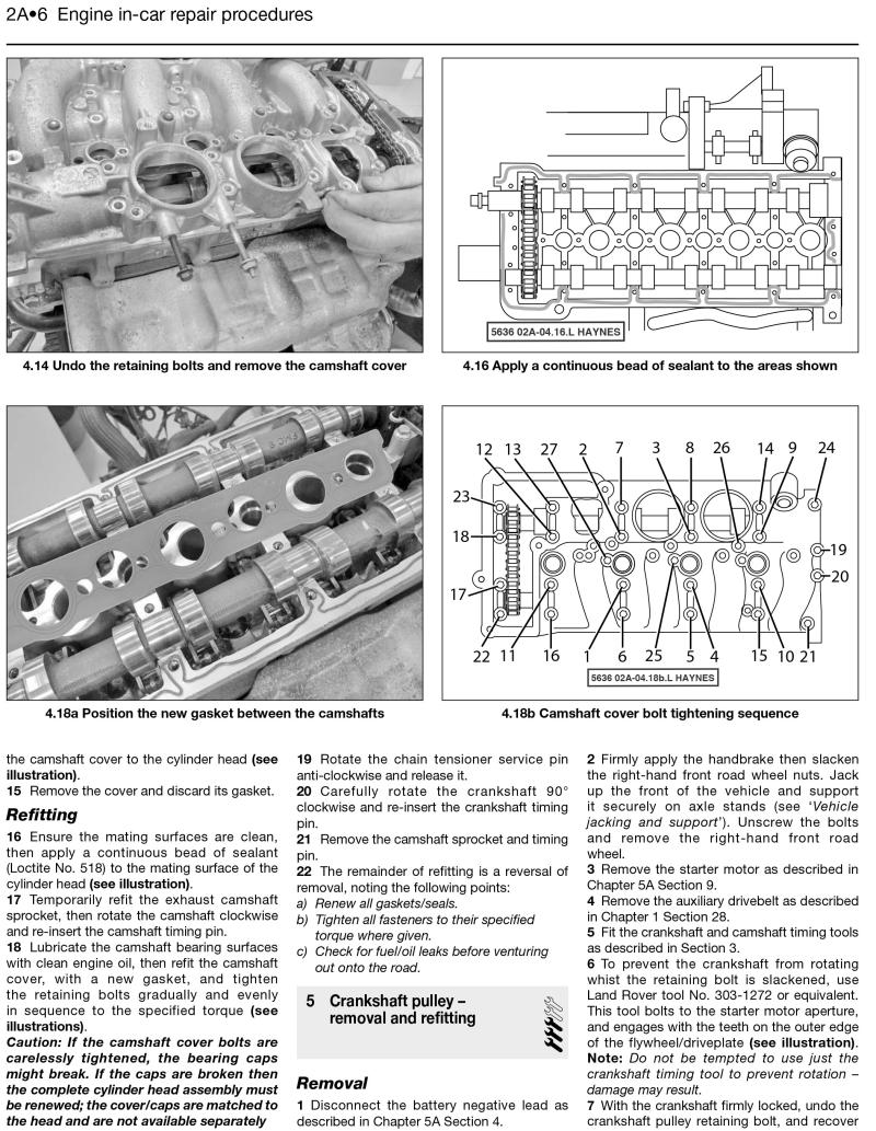 Sample page from a Haynes repair manual