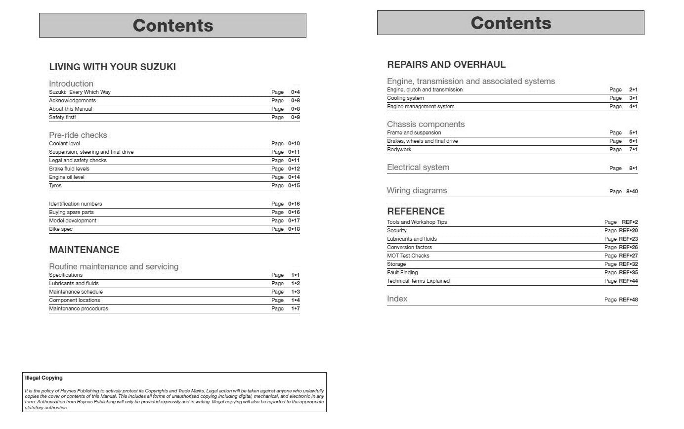 Sample page from a Haynes repair manual