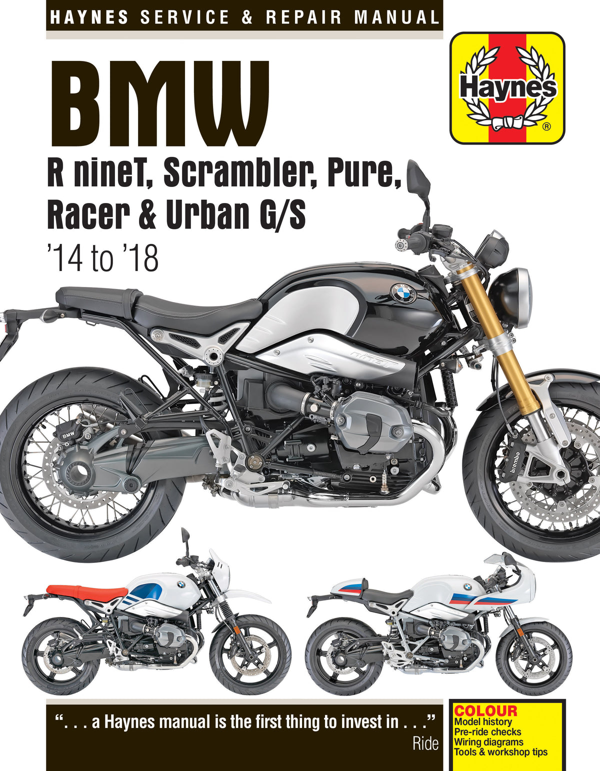 BMW R nineT, Scrambler, Pure, Racer & Urban G/S (14-18) Haynes Repair ...