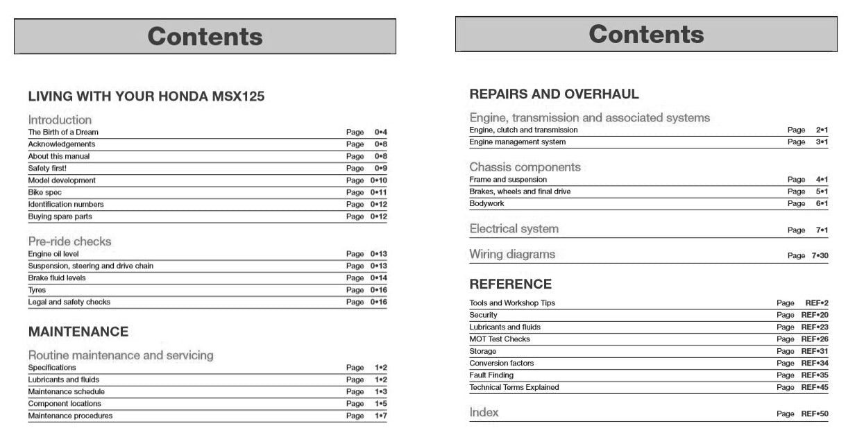 Sample page from a Haynes repair manual