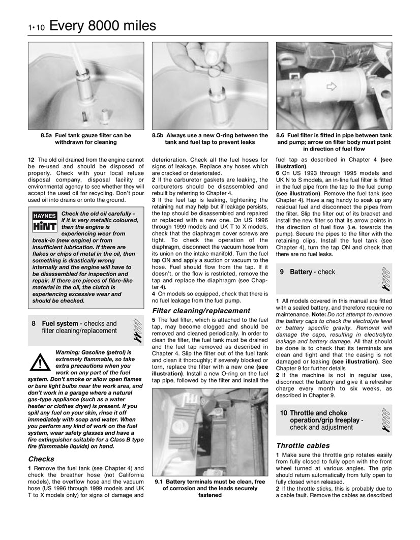 Sample page from a Haynes repair manual