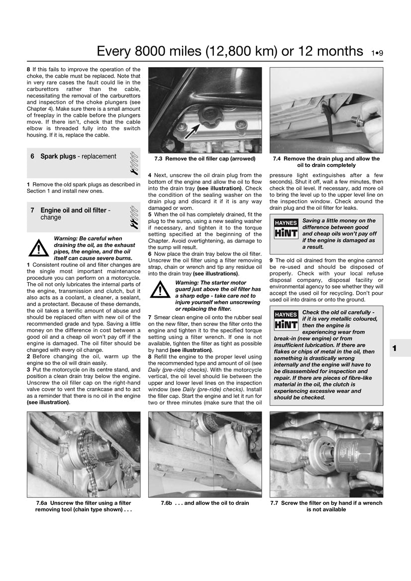 Sample page from a Haynes repair manual