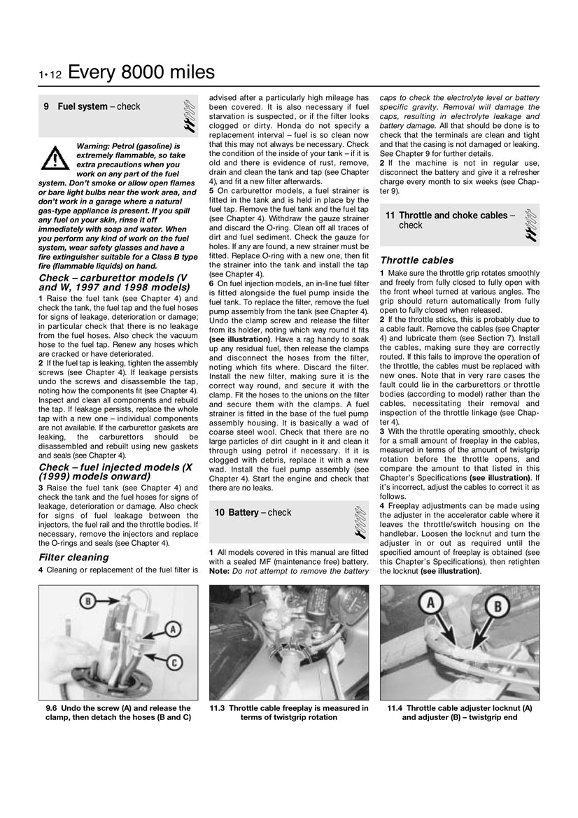 Honda CBR1100XX Super Blackbird (97-07) Haynes Repair Manual