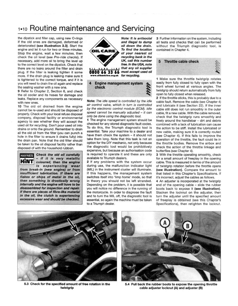 Triumph 675 Daytona & Street Triple (06-16) Haynes Repair Manual