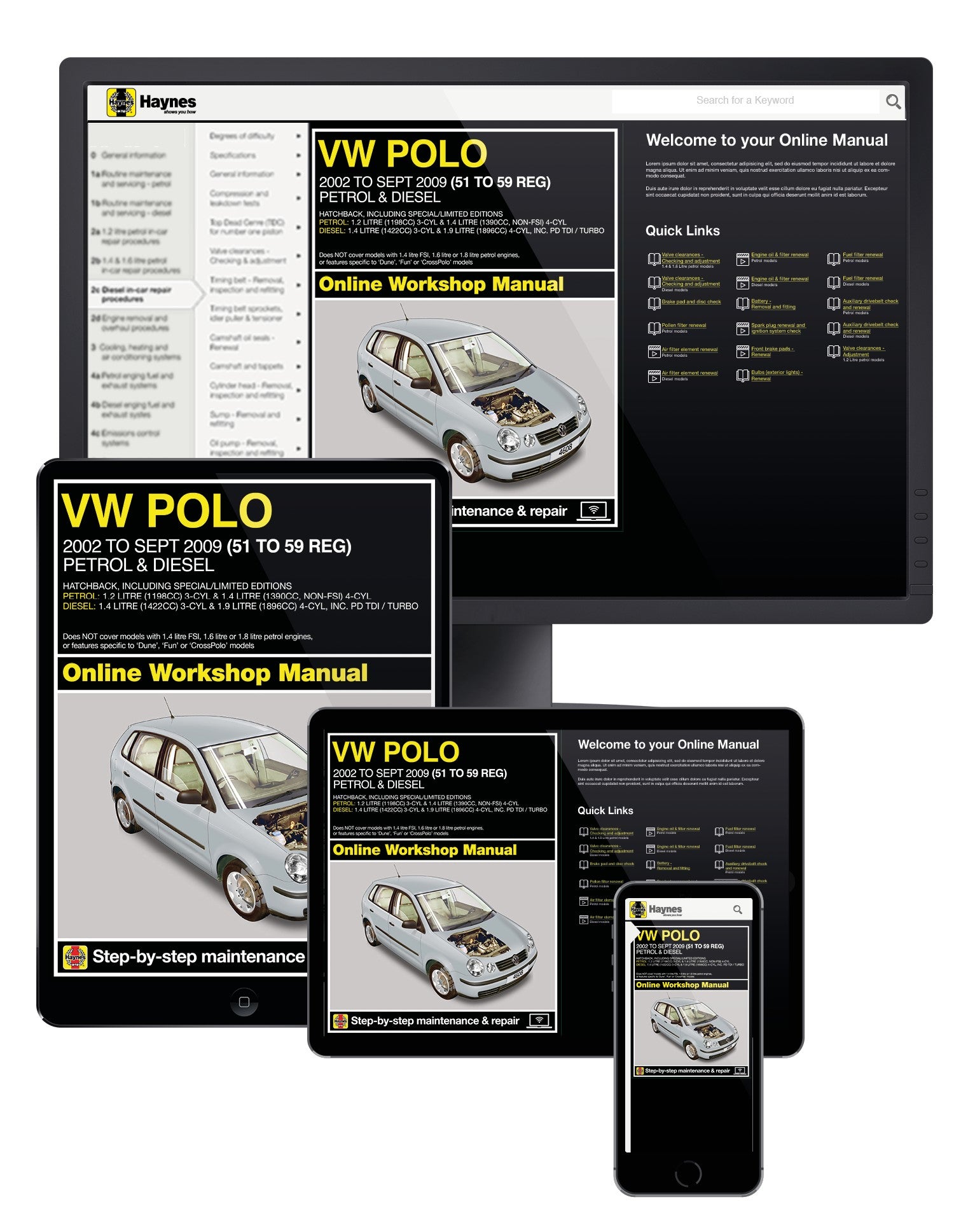 VW Polo Petrol & Diesel (02 - Sept 09) Haynes Repair Manual