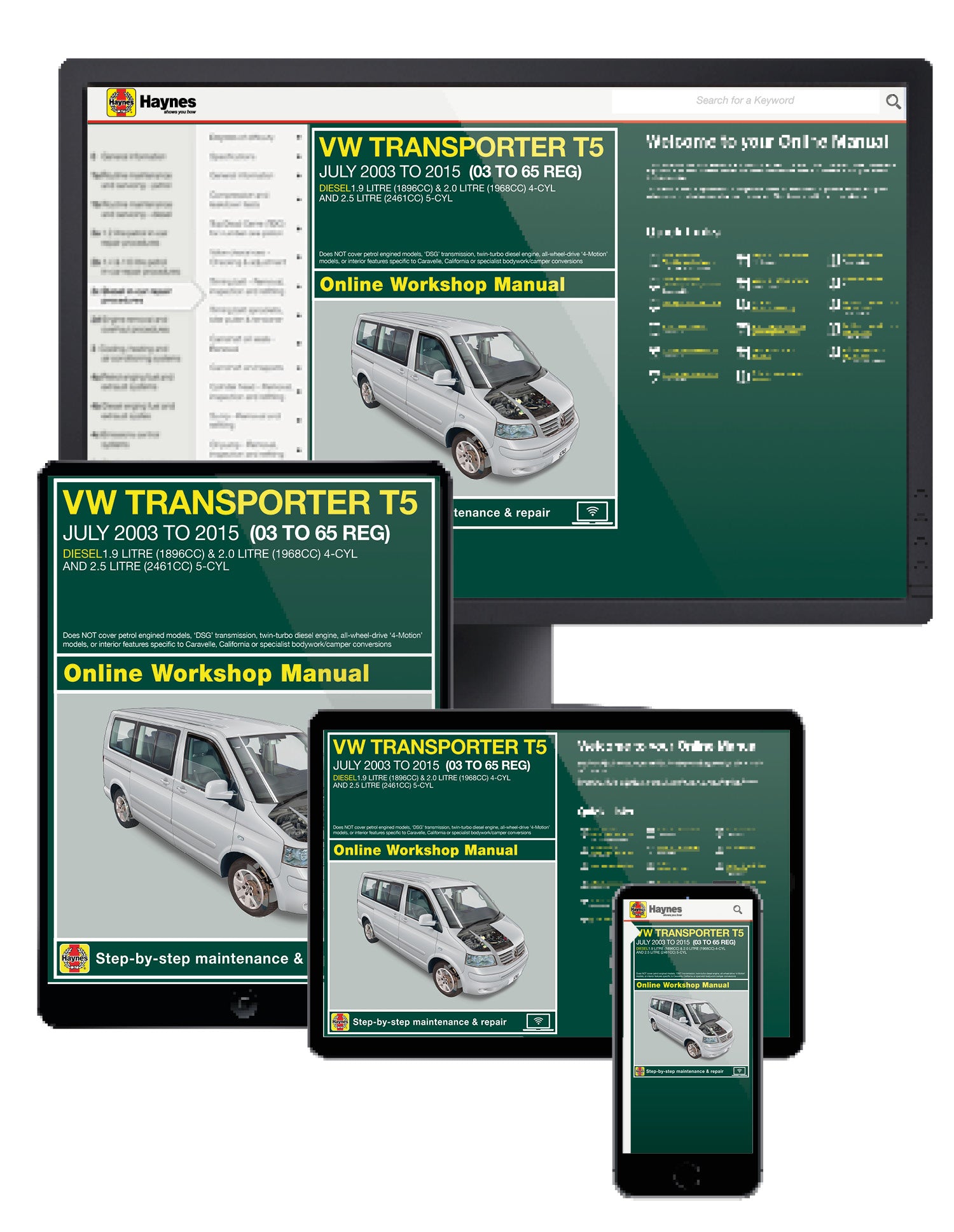VW T5 Transporter (July 03 - 15) Haynes Repair Manual