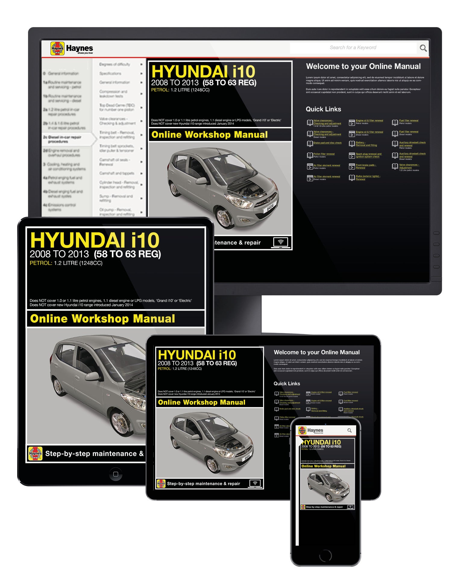 Hyundai i10 (08 - 13) 58 to 63 Petrol Haynes Repair Manual
