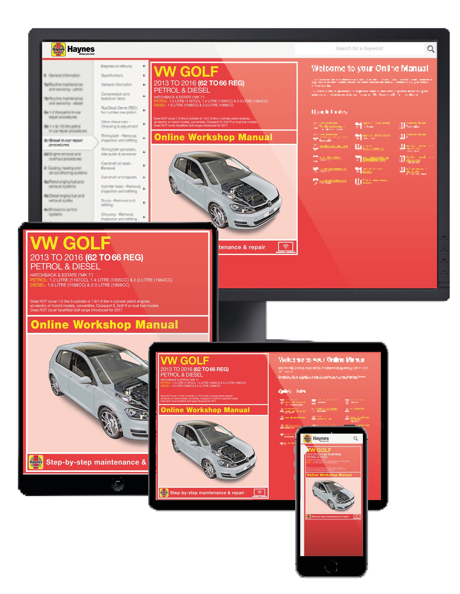 VW Golf Petrol & Diesel (13-16) 62 to 66 Haynes Repair Manual