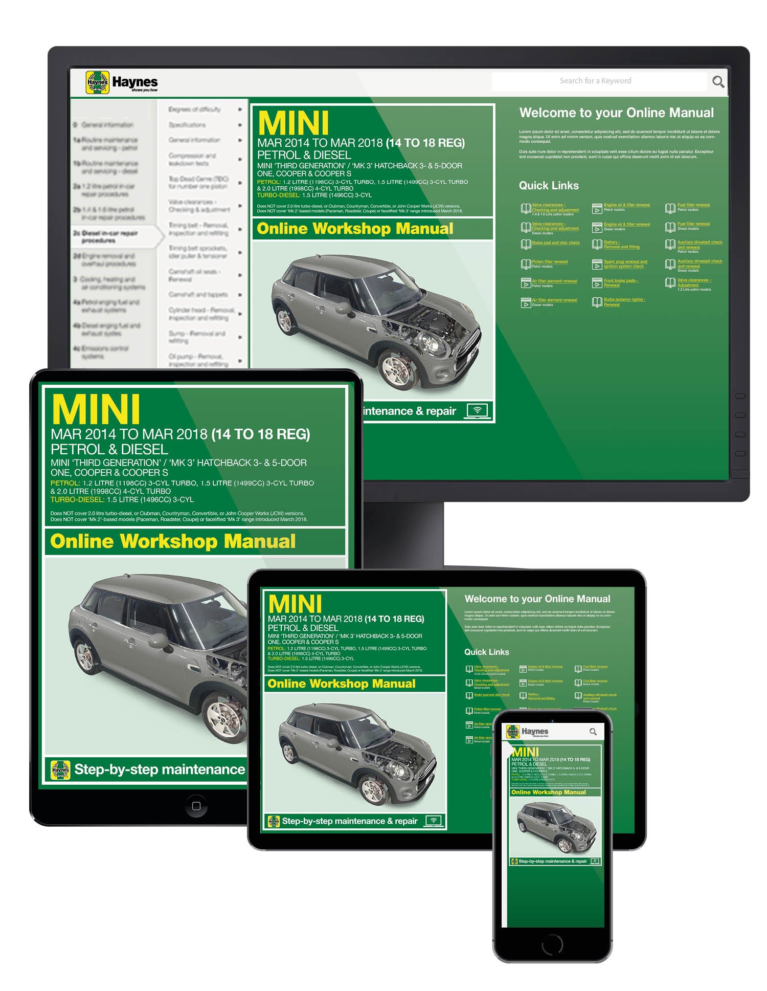 Mini Petrol & Diesel (Mar '14 - '18) Haynes Repair Manual