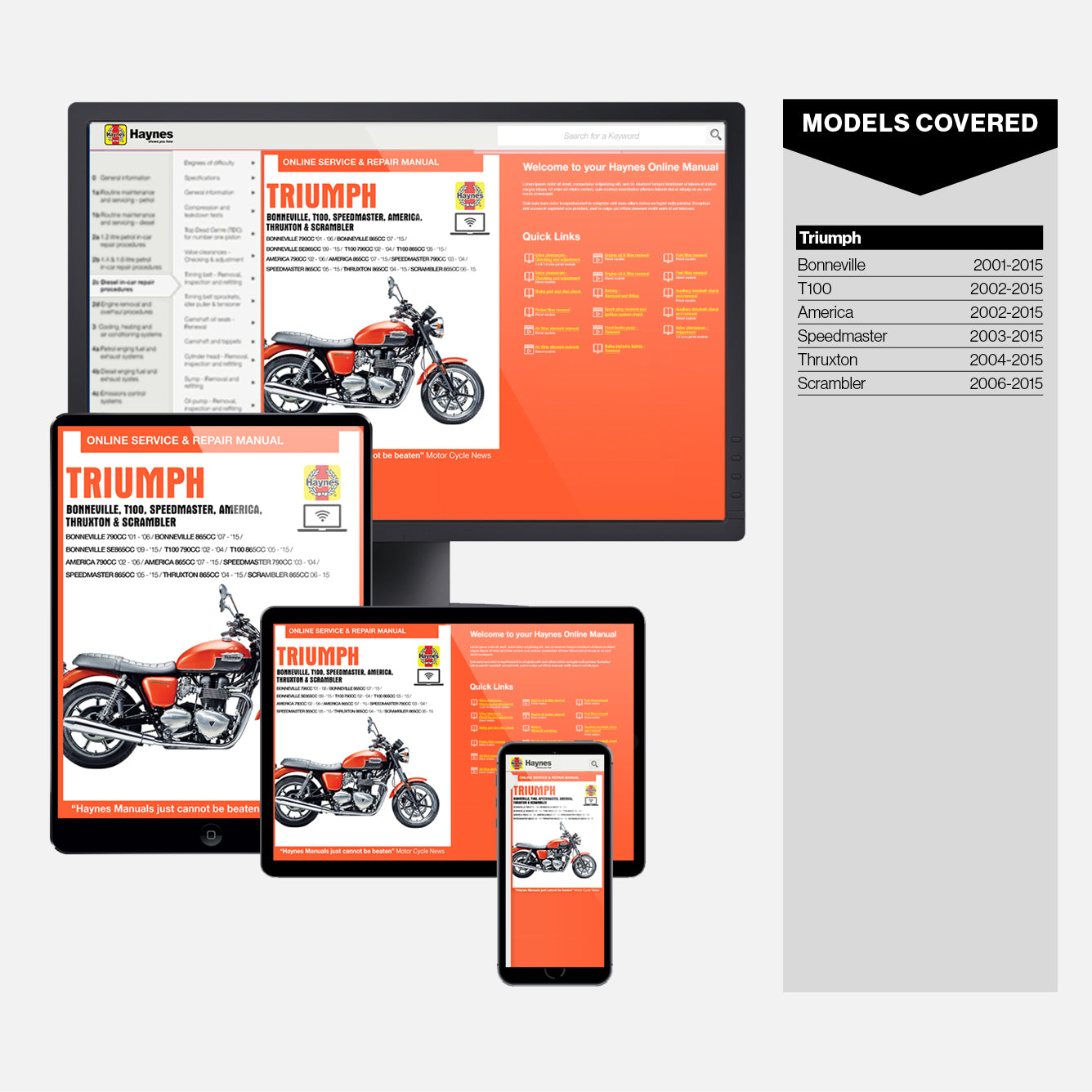 Triumph Bonneville, T100, Speedmaster, America, Thruxton
