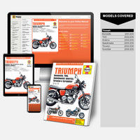 Triumph Bonneville, T100, America, Speedmaster, Truxton and Scrambler Haynes Repair Manual Book and Online Bundle