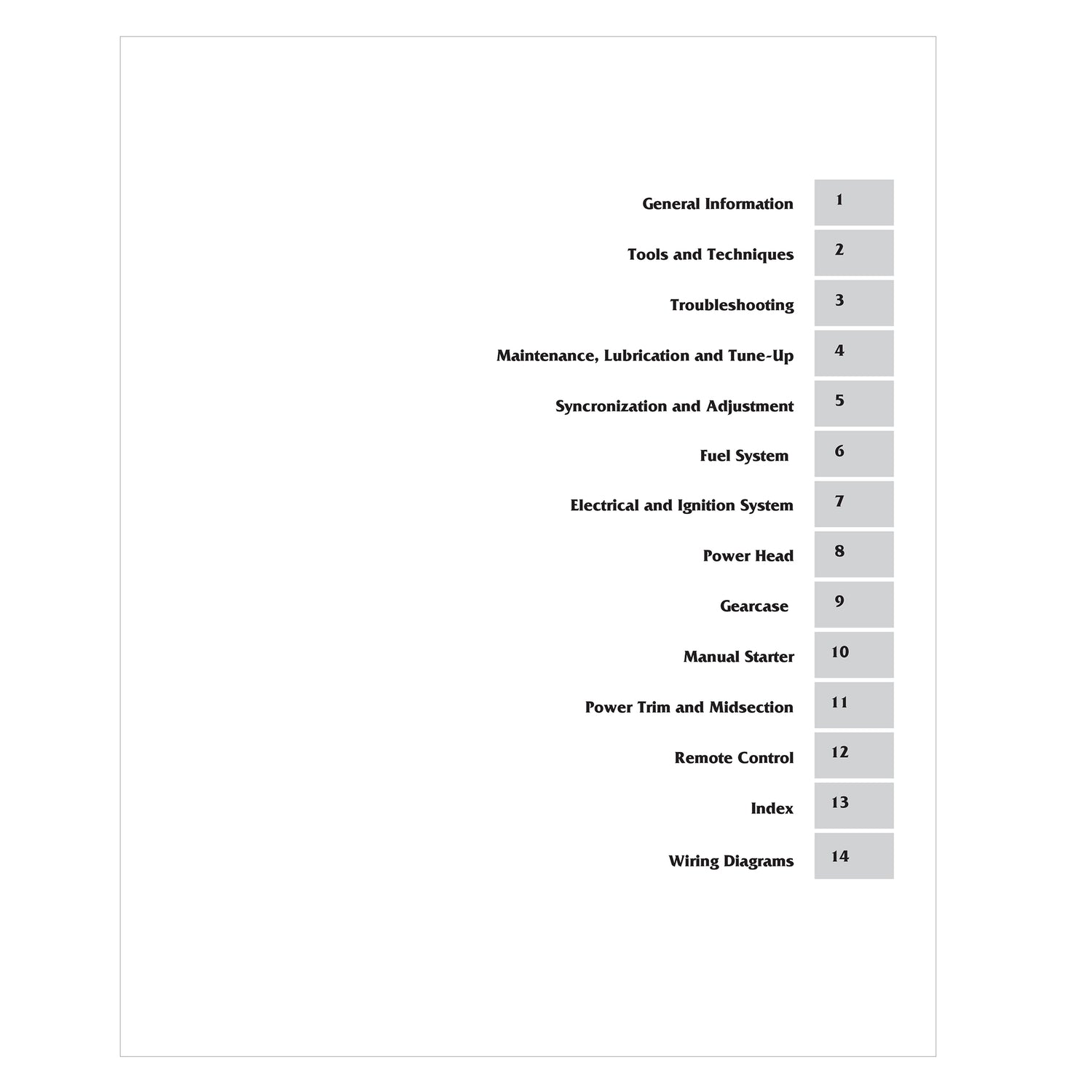Mercury Mariner 4-90 HP Carbureted Four Stroke Outboards (1995-2006) Service Repair Manual