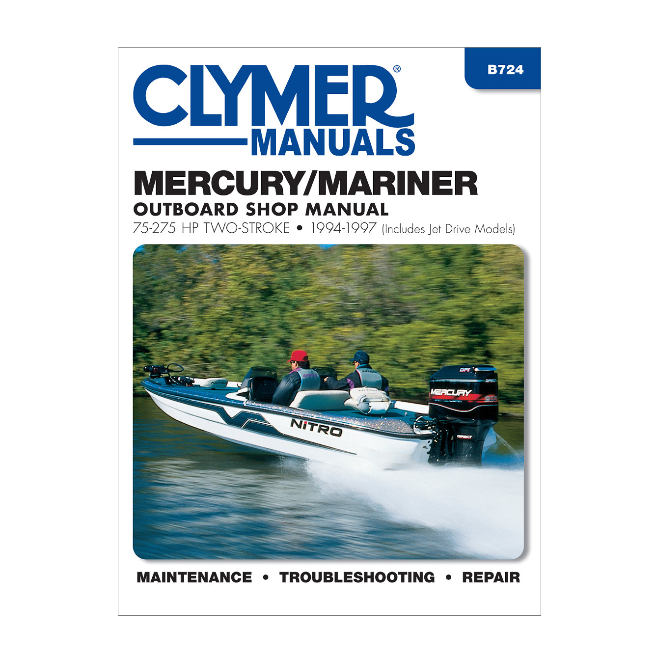 Mercury Mariner 75-275 HP Two Stroke Outboards Includes Jet Drive Models (1994-1997) Service & Repair Manual
