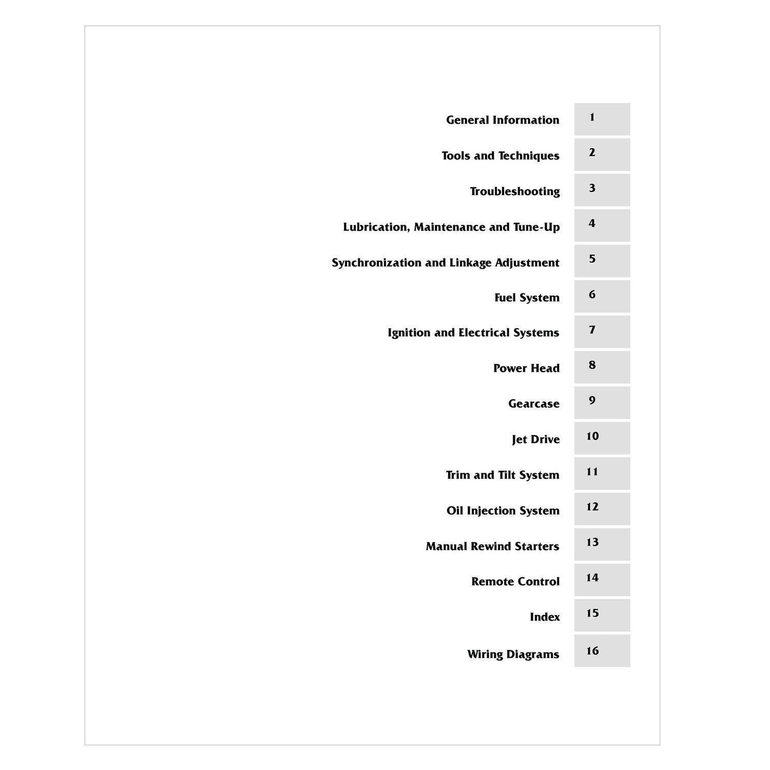 Mercury Mariner 2.5-60 HP Two Stroke Outboards (1998-2002) Service & Repair Manual