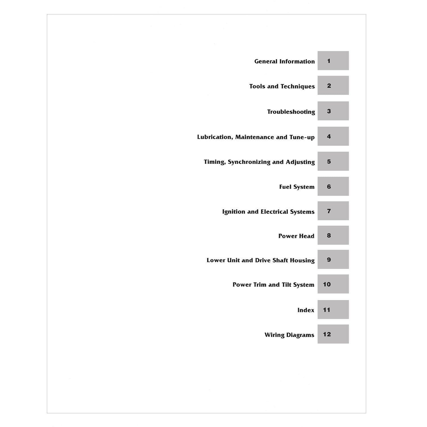 Mercury Inline V-6 45 Outboard 45-225 HP (1972-1989) Service Repair Manual