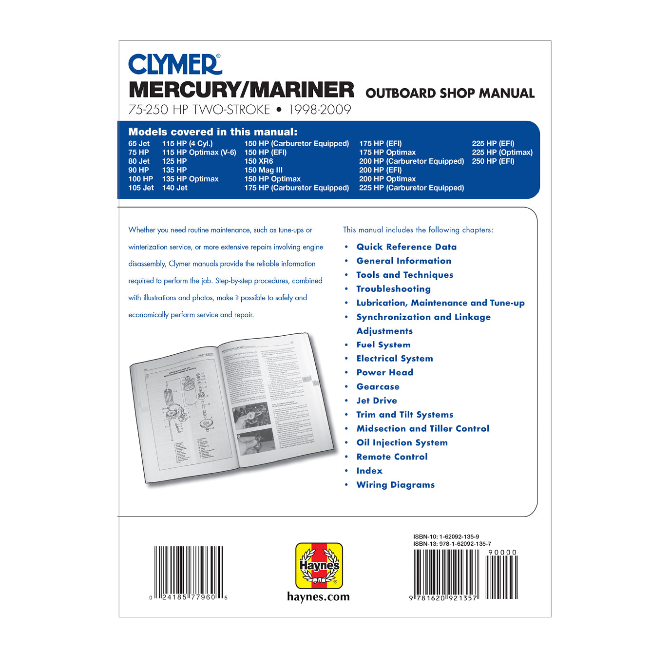 Mercury Mariner 75-250 HP 2-Stroke Outboard (1998-2009) Service & Repair Manual