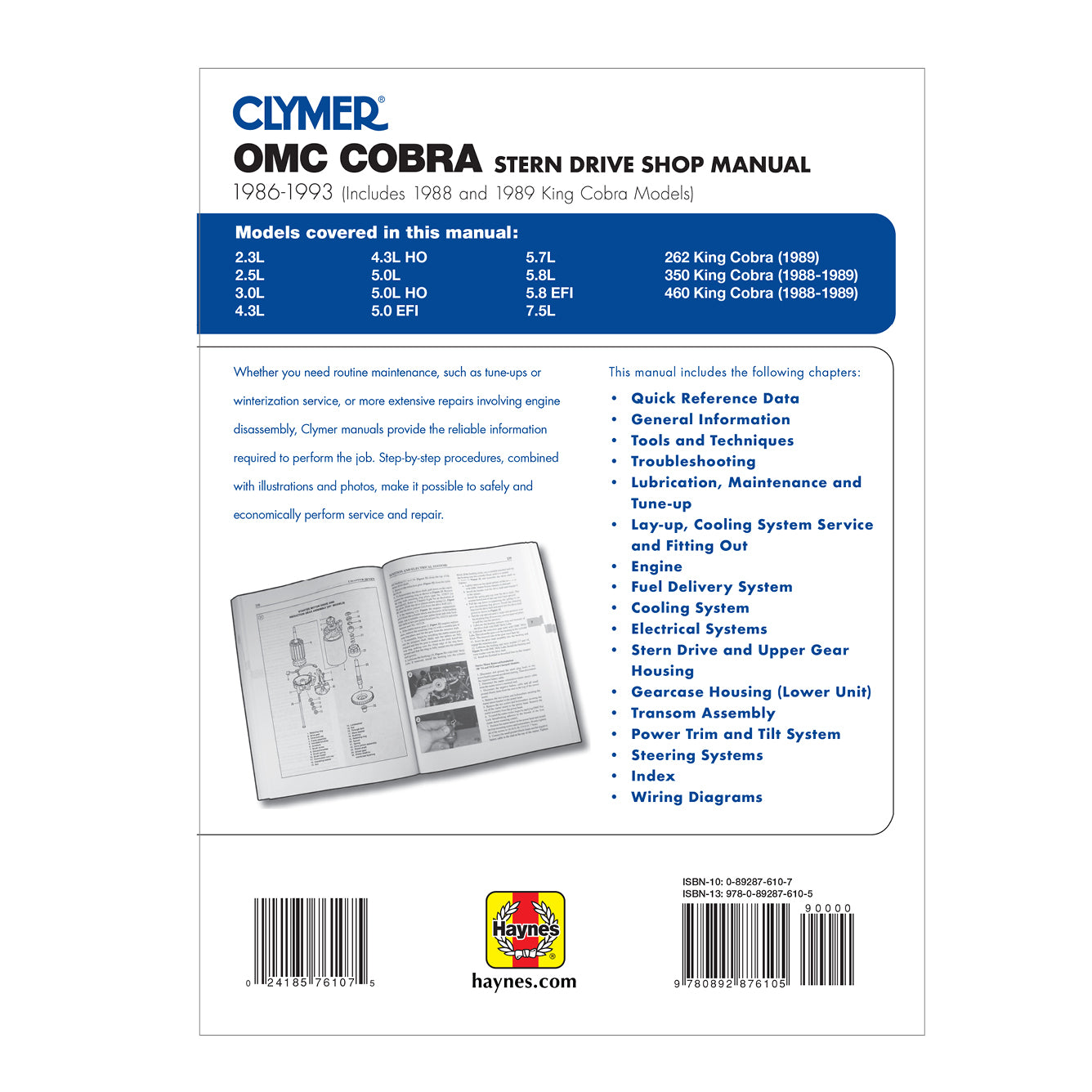 OMC Cobra Stern Drive Including King Cobra (1986-1993) Service & Repair Manual