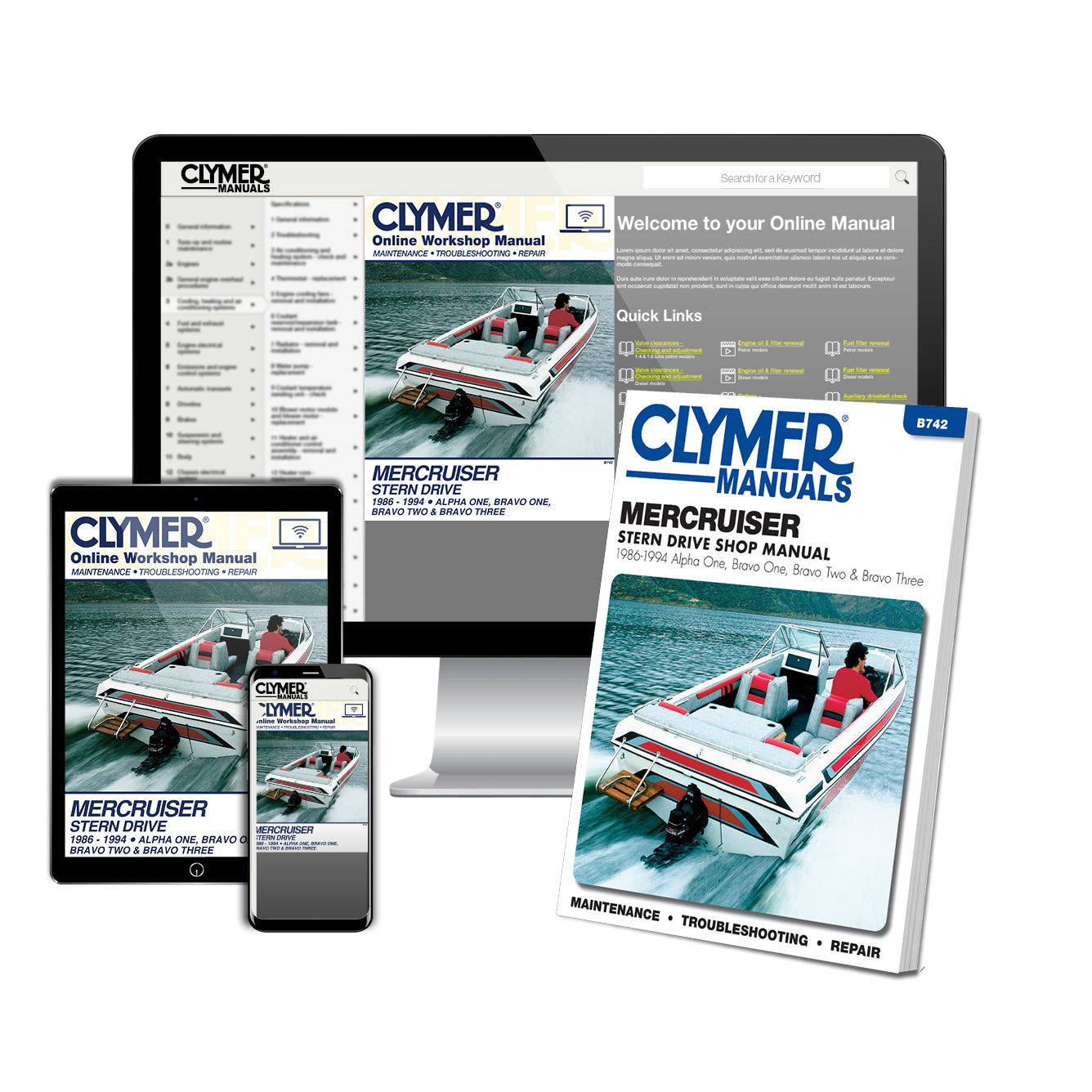 Mercruiser Alpha One, Bravo One, Two & Three Stern Drives (1986-1994) Service & Repair Manual