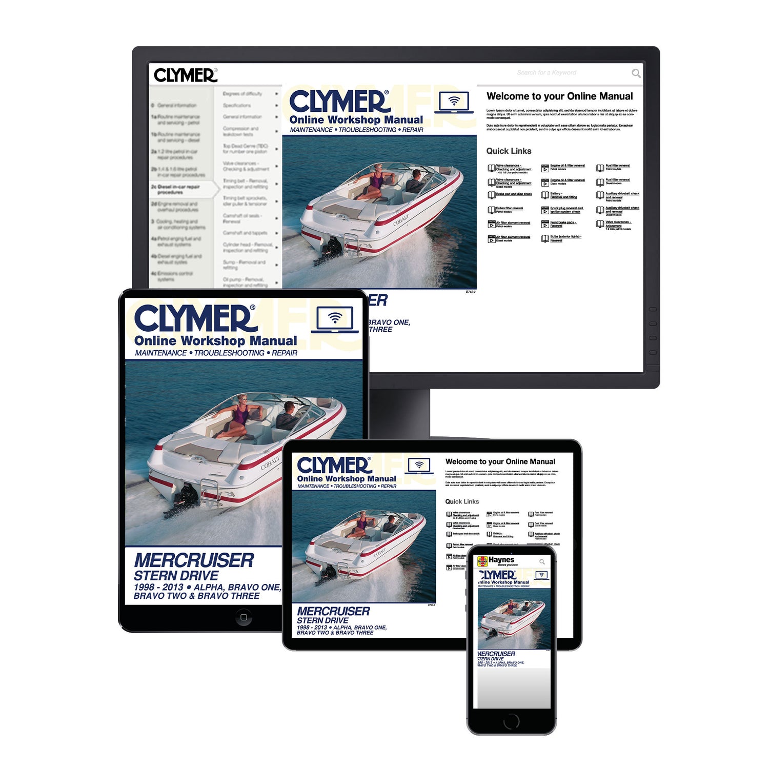 Mercruiser Alpha One, Bravo One, Two & Three Stern Drives (1998-2013) Service Repair Manual