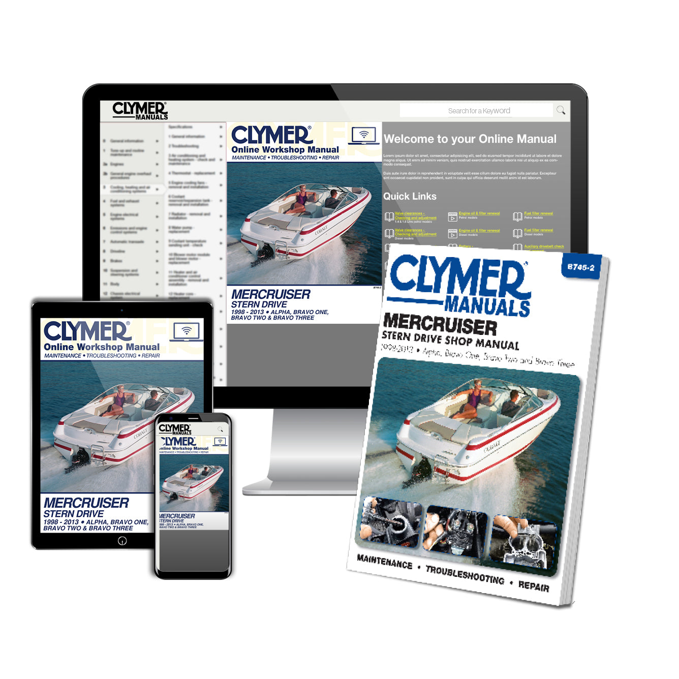 Mercruiser Alpha One, Bravo One, Two & Three Stern Drives (1998-2013) Service Repair Manual