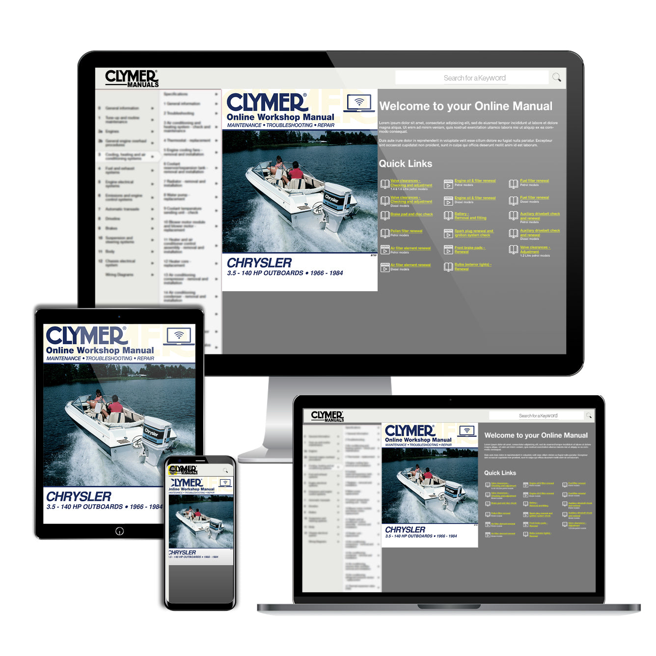 Chrysler Marine Outboard Engine (1966-1984) Service & Repair Manual