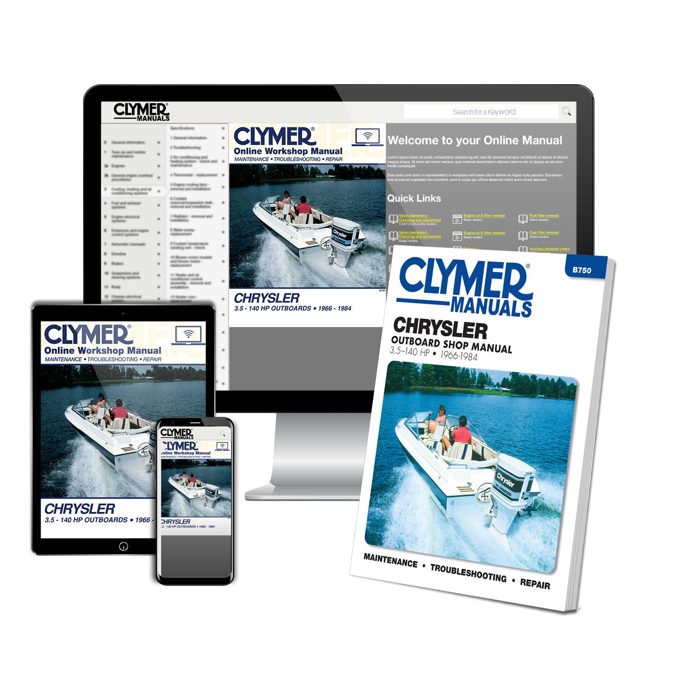 Chrysler Marine Outboard Engine (1966-1984) Service & Repair Manual