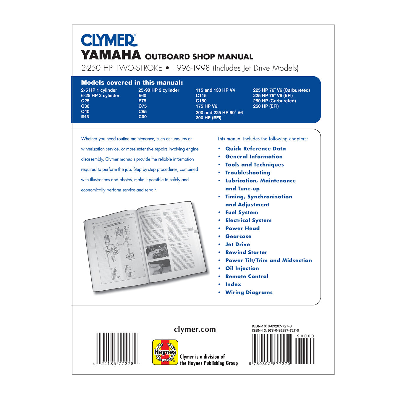 Yamaha 2-90 HP 2-Stroke Outboard & Jet Drives (1999-2009) Service & Repair Manual