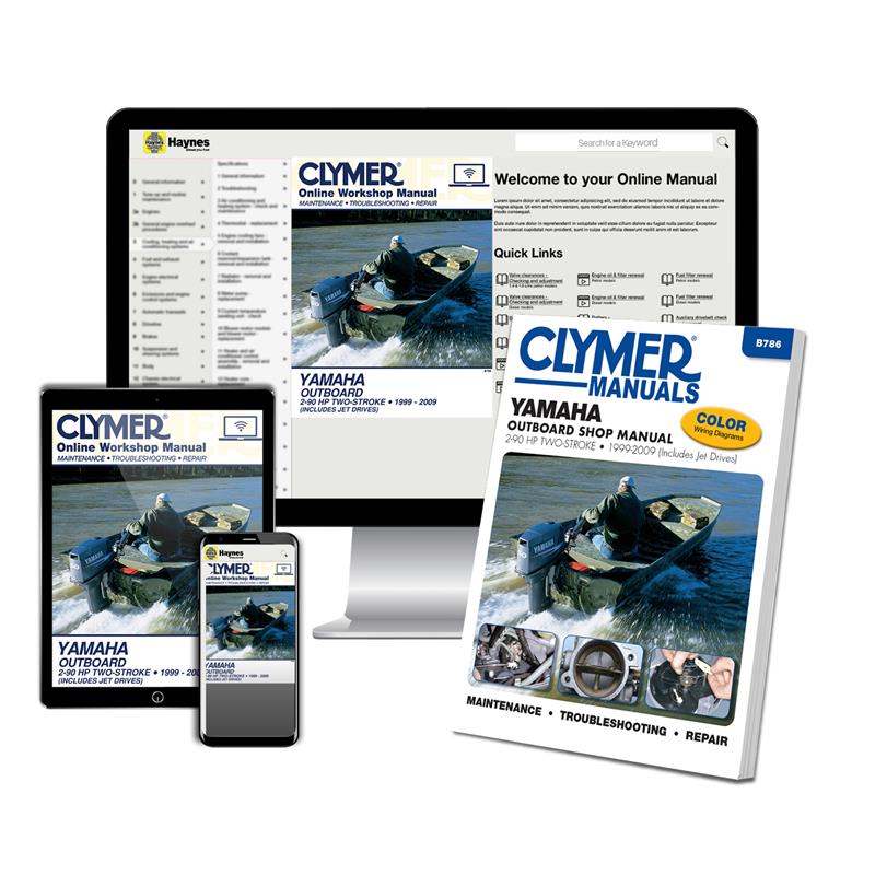 Yamaha 2-90 HP 2-Stroke Outboard & Jet Drives (1999-2009) Service & Repair Manual