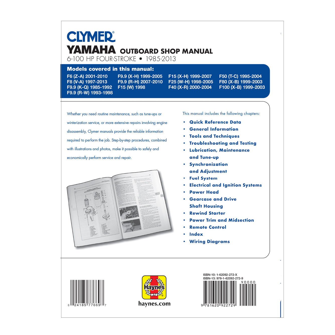 Yamaha 9.9-100 HP 4-Stroke Outboards (1985-2013) Service & Repair Manual