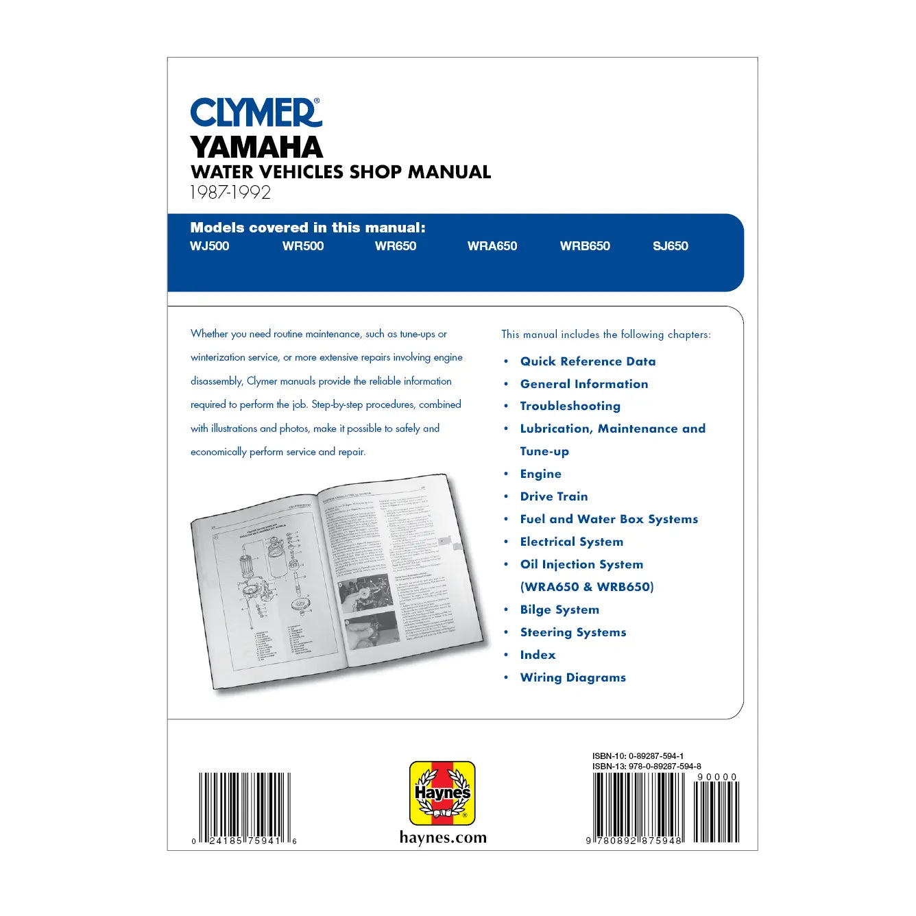 Manual Yamaha Water Vehicle (1987-1992) Service & Repair Manual