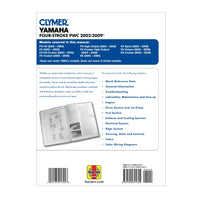 Clymer Yamaha Four-Stroke PWC manual cover with text and images on a white background