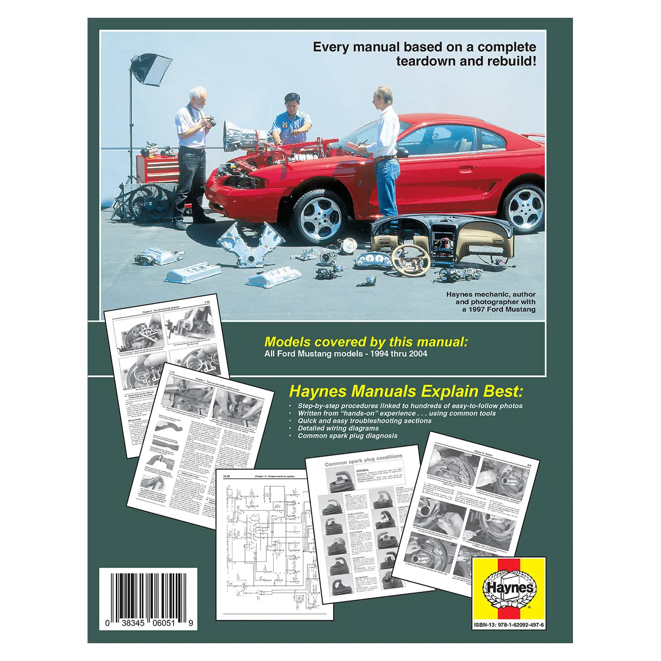 Haynes Manuals automotive repair manual cover with a red car and people working on it.