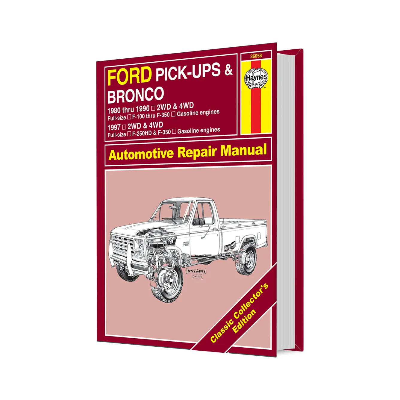 Ford Pick-Ups and Bronco automotive repair manual on a white background