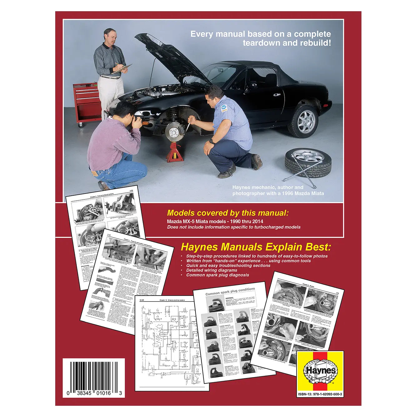 Haynes Manuals automotive repair manual cover with people working on a car
