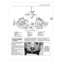 Technical diagram of an engine lower end with labeled parts and text on a white background.
