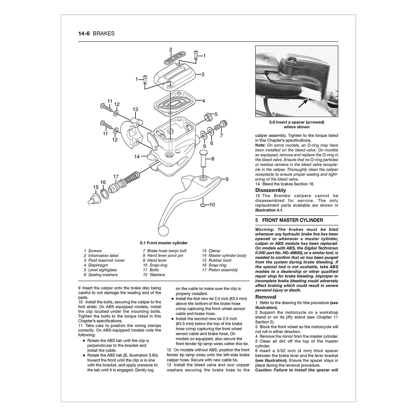 Technical diagram of a brake system with labeled parts on a white background