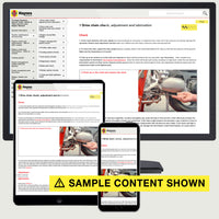 Sample content for a Haynes online motorcycle manual