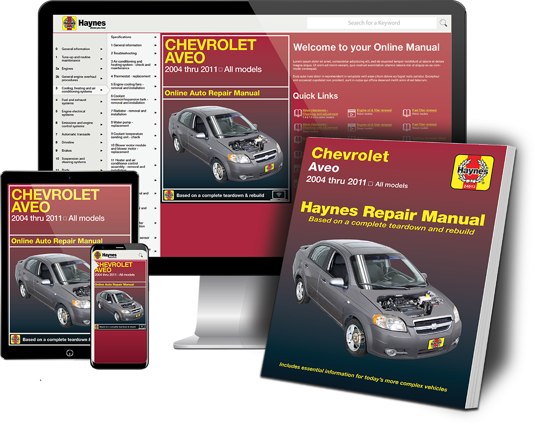 Chevrolet Aveo 2004 thru 2011