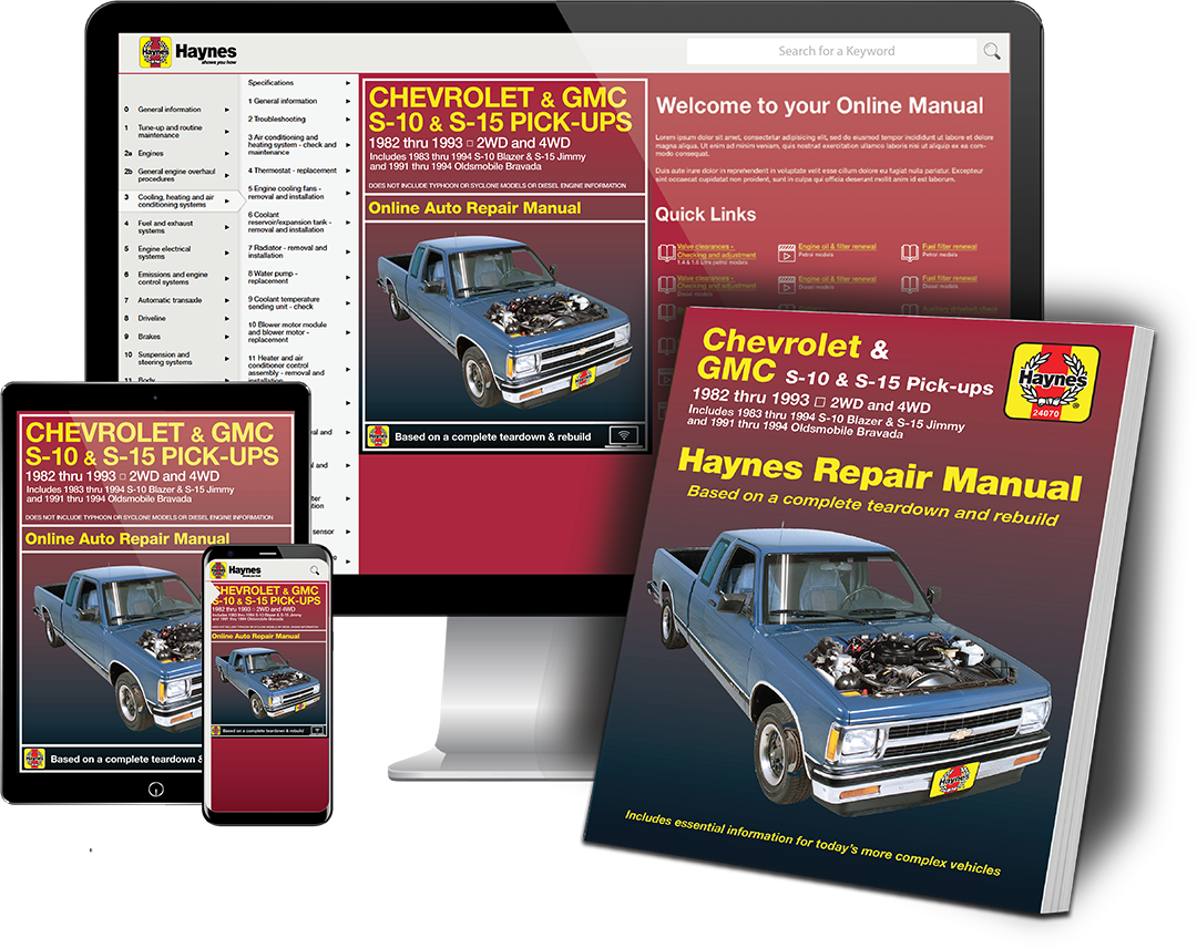 Chevrolet and GMC Haynes Repair Manual Book and Online Bundle