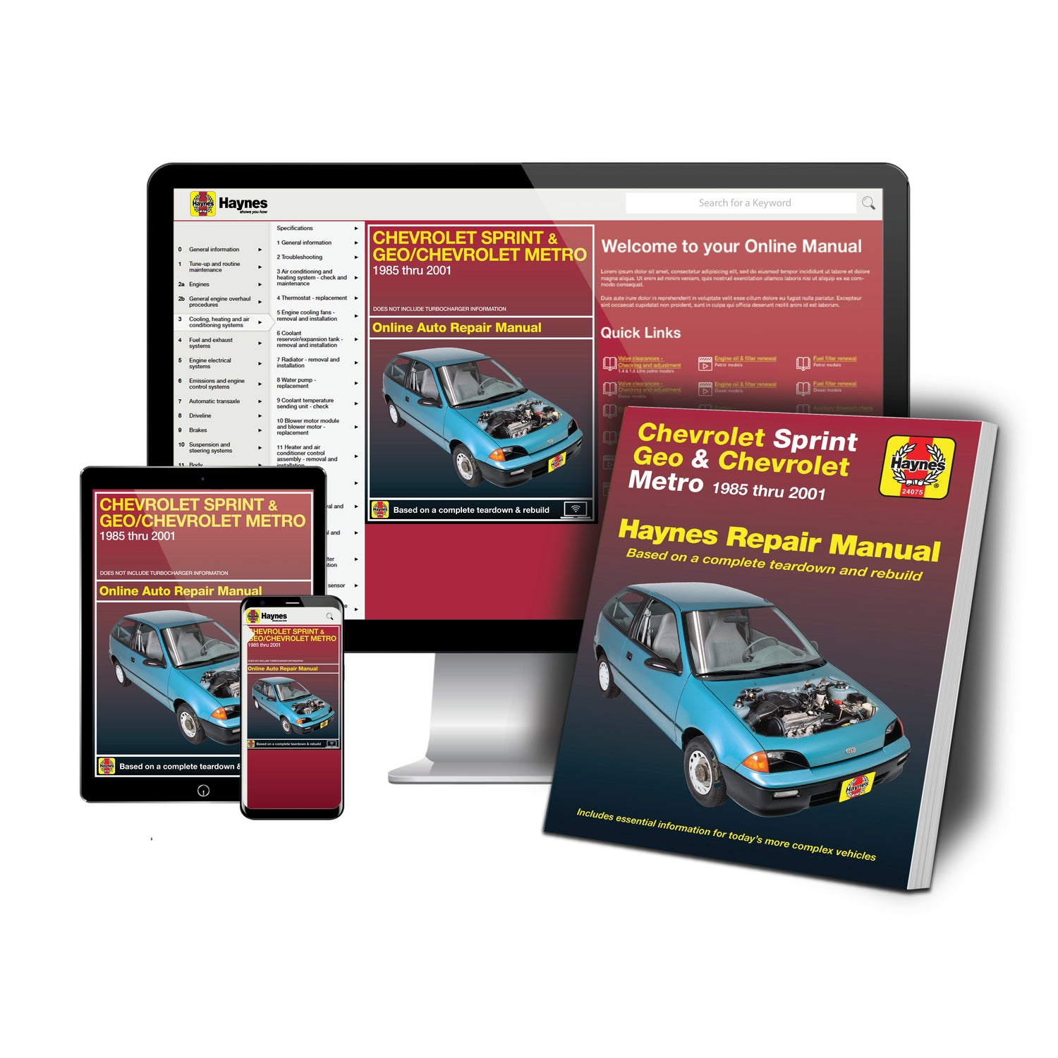 Chevrolet Sprint, Geo & Chevrolet Metro (85-01) Haynes Repair Manual