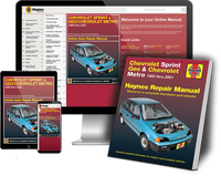Chevrolet Sprint and Geo/Chevrolet Metro Haynes Repair Manual Book and Online Bundle