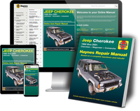 Jeep Cherokee 1984 thru 2001 Haynes Repair Manual Book and Online Bundle