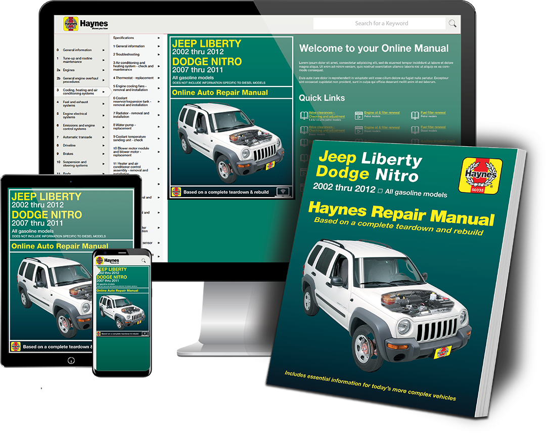 jeep liberty jogging stroller manual Jeep Liberty (02-12) & Dodge Nitro (07-11) Haynes Repair Manual – Haynes  Manuals North America