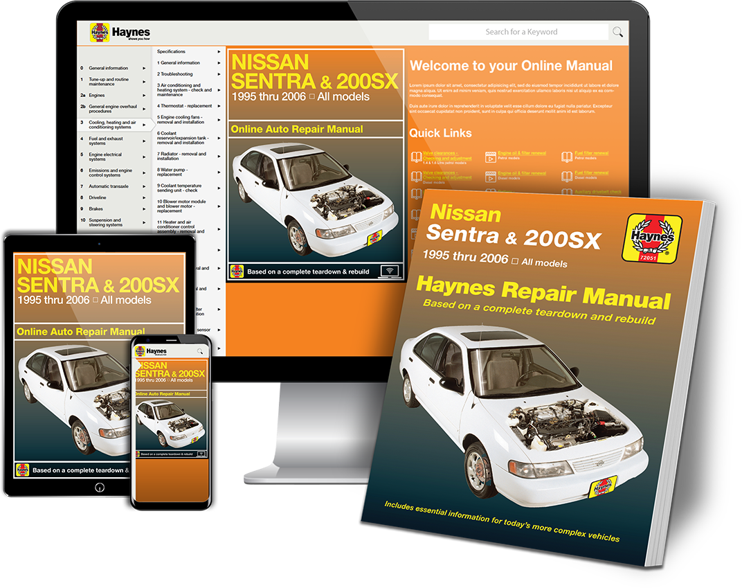 Nissan Sentra & 200SX (95-06) Haynes Repair Manual – Haynes