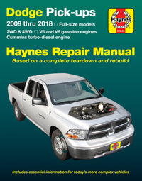 Dodge Pick Ups 2009 thru 2018 Print Front Cover